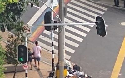 Acumulación de basuras en el Parque del Periodista